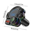 thumbnail image 3 of Kieccall Chargeur de Voiture Bluetooth avec Lecteur Audio et Musique, Émetteur FM pour Lecture Sans Fil et Appels Mains Libres, Compatible avec la Recharge Rapide, 3 of 6