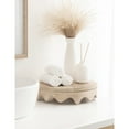 thumbnail image 3 of Kate and Laurel Fairlee Decorative Wavy Round Tray, 12 Inch Diameter, Natural Wood, Modern Scalloped Circle Serving Tray for Coffee Table Ottoman Tray, Dining Table Centerpiece, or Entryway Catchall, 3 of 9