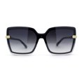 thumbnail image 2 of Womens Glitter Sparkling Shield Rimless Square Butterfly Sunglasses Black Silver Smoke, 2 of 4