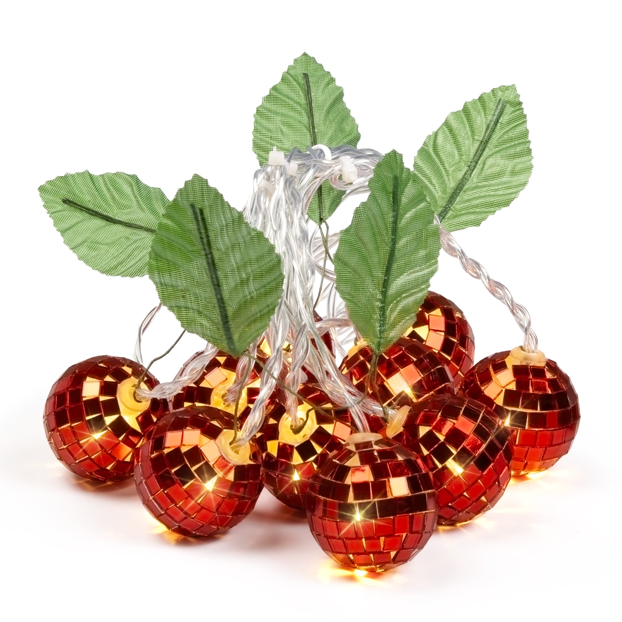 BrightSide Disco Cherries String Lights - 8.5 ft Battery-Powered String Lights
