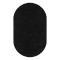 thumbnail image 5 of Unique Loom Everyday Shag Collection Area Rug - Solid (5' x 8' Oval Black), 5 of 6