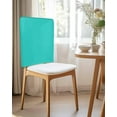 thumbnail image 2 of nqOlkjepod Turquoise Chair Covers Set of 8, Decorative Chair Back Cover, Modern Pure Turquoise Dining Room Chair Slipcovers Removable Chair Protectors Covers for Party Banquet, 2 of 7