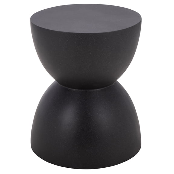 Safavieh Tina Hourglass Outdoor Polystone End Table, Black