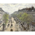 thumbnail image 2 of Camille Pissarro 18x15 Black Ornate Wood Framed Double Matted Museum Art Print Titled - Boulevard Montmartre, Spring (1897), 2 of 5