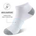 thumbnail image 5 of LOOIKOOS 10 Pairs Cushion Ankle Sock for Men, Low Cut Athletic Comfort Breathable Casual Socks, 5 of 6