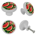 thumbnail image 7 of Summer Fruit Sweet Watermelon Glow in The Dark Crystal Glass Cabinet Knobs 4 Pcs Drawer Handles for Kitchen Cabinets Dresser Cupboard Wardrobe, 7 of 7