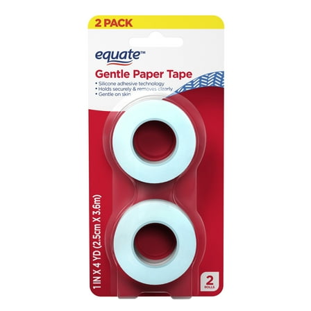 Equate Gentle Paper Tape, White, 2 Count
