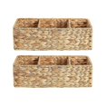 thumbnail image 1 of 3-sect Wicker Baskets For Shelves, Woven Stora Baskets, 2-pack, 1 of 5