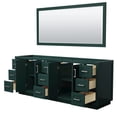 thumbnail image 2 of Wyndham Collection Miranda 84" Wood Double Bathroom Vanity in Green/Nickel Trim, 2 of 5