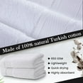 thumbnail image 6 of Halley Bath Towels 2-Pack - 100% Turkish Cotton Ultra Soft, Absorbent Bathroom Towels - Machine Washable - White, 6 of 10