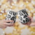 thumbnail image 2 of 12oz Stemless Wine Tumblers Black Leopard Pattern Vacuum Insulated Stainless Steel Travel Tumbler Cups Mug with Lid and Straw for Champaign,Cocktail,Beer with Cleaning Brush, 2 of 5