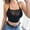 Black, variant on Crop Tops for Women Lace Sleeveless Halter Underwear Camisole Bra