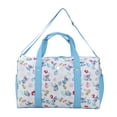thumbnail image 1 of Disney Stitch Tropical Pattern White Duffel Bag with Blue Straps, 1 of 12