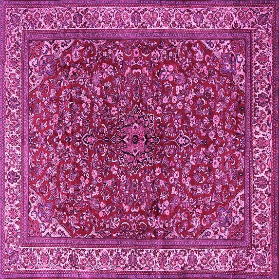 Ahgly Company Indoor Square Persian Pink Traditional Area Rugs, 6' Square