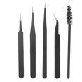 thumbnail image 3 of Rewera 5pcs Stainless Steel Manicure Tweezers Set Anti Corrosion Multipurpose False Eyelashes Tweezers, 3 of 8