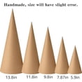thumbnail image 2 of 5 Pcs Paper Mache Cones Open Bottom 13.8in, 11.8in, 9.8in, 7.87in, 5.9in, Extra Thick Cardboard Cones for Crafts Paper Cones for Christmas Valentine Gnomes Christmas Tree DIY Projects and Decorations, 2 of 7
