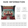 thumbnail image 5 of BANET  Throw Pillow Cover Colorful Christmas Nutcracker Cartoon Wooden Soldier Toy from The  Pillowcase Home Decorative Square Pillow Case Cushion Cover 12x12in, 5 of 5