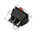 thumbnail image 4 of Interruptor basculante Baomain DPST de encendido/apagado, 16 A, 250 V AC, con LED rojo, 4 of 5