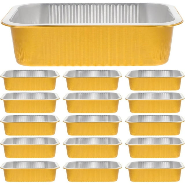 Aluminum Pans 25pcs Heavy Duty Disposable Foil Pans For Baking Roasting Chafing 750ml Deep Tin Foil Bakeware Steam Table Tray Cookware Food Prepping Cake Oven Pan