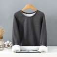 thumbnail image 2 of Vedolay Basic Sweatshirt for Women Print Long-Sleeved Sweatshirt Casual Blouse Pullover Tops Dark Gray,L, 2 of 4