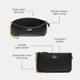 thumbnail image 3 of Wristlet Coach de piel granulada con cadena para mujer, 3 of 5