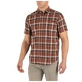 thumbnail image 5 of 5.11 Tactical Men's Poly-Cotton Hunter Plaid Short Sleeve Shirt, Mahogany Plaid, Medium, Style 71374, 5 of 5