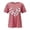 Pink, variant on Womens Shirt Fashion Crew Neck Printed Short Sleeved Summer Clothes for Women,Dark Gray,XL