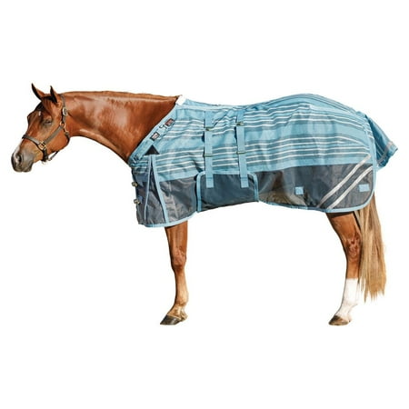 Schneiders Dura-Mesh II Striped Fly Sheets | V-Free Wither Relief Bellyband | Navy | 86
