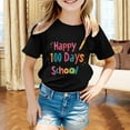 thumbnail image 2 of 100 Days Of School Shirt for Toddler School T Shirt Kids Happy 100th Day Tshirt Boys Girls Tees Tops Children's Tee Shirts Little Girls Clothes Girls Inner Wear Thin Blouse Heart Shirt Toddler Girl, 2 of 3