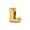Colorname Initial: Pink Silver / Letter L, variant on 925 Sterling Silver Polished Gold Plated Reflections Letter Name Personalized Monogram Initial J Bead Charm 8.18x7.27mm