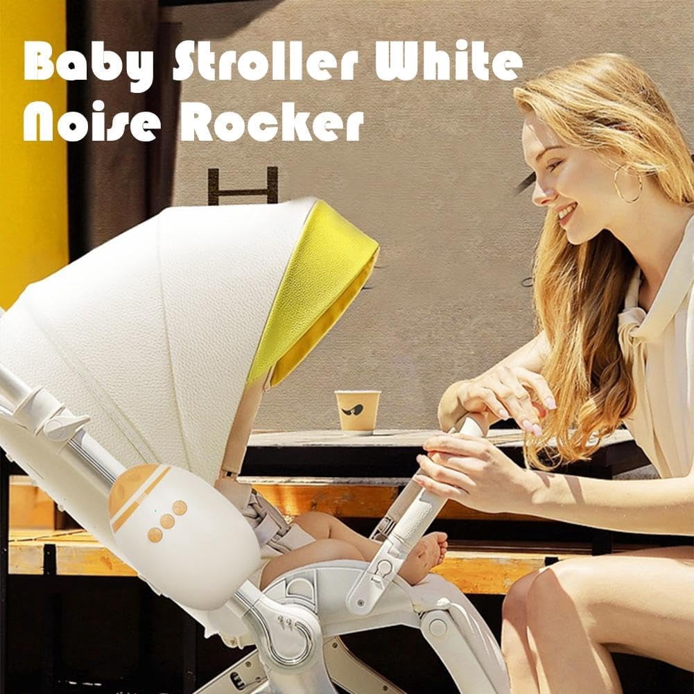Portable Baby Vibrating Soother for Stroller, White Noise Machine with 11 Sounds, Rechargeable Sleep Aid for Newborns & Toddlers