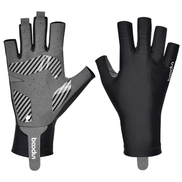 Bicicleta Ciclismo Guantes de medio corto Guantes de pesca Negro M Zulema Guantes de ciclismo para dedos