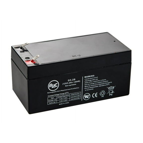 Black&Decker 78354 Type 3 9 12V 3.2Ah Lawn and Garden Battery - This is an AJC Brand® Replacement