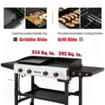 Royal Gourmet GD403 Outdoor 4Burner Portable Combo Gas Grill & Griddle