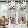 thumbnail image 5 of Outdoor Curtains for Patio Waterproof, Grey Christmas Snowman Outdoor Privacy Panels Grommet, Xmas Snowflake Elk Tree Balls Blackout Outside Curtains for Porch/Cabana/Pergola/Gazebo 54"x108", 1 Panel, 5 of 8