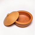 thumbnail image 5 of Clay Biryani Handi With Lid | Pot For Cooking & Serving With Lid 2.5 + 3.5 Liters, Pack Of 2 | Red-Ochre (Gerua), 5 of 5