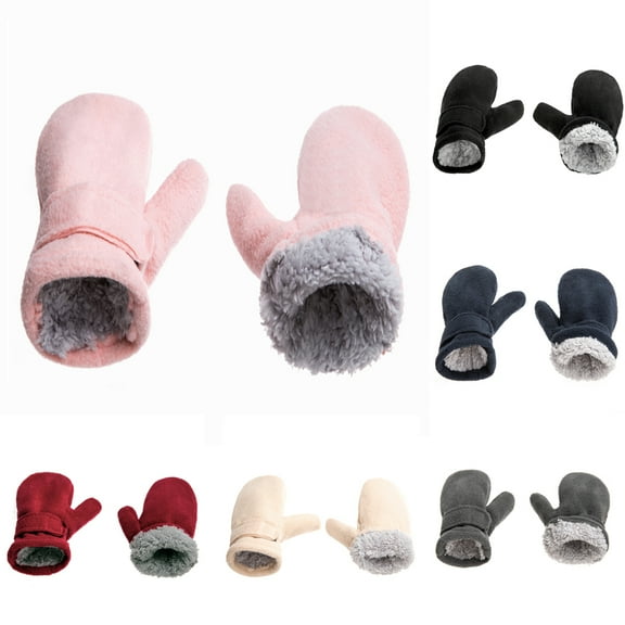 Cheers.US Toddler Mittens Sherpa Baby Boy and Girl Unisex Gloves Kids and Baby Lined Fleece Winter Mittens