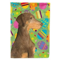 Carolines Treasures SS4824-FLAG-PARENT Doberman Easter Eggtravaganza Flag  multicolor