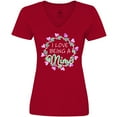 thumbnail image 3 of Inktastic I Love Being a Mimi- Circle of Hearts Women's V-Neck T-Shirt, 3 of 5