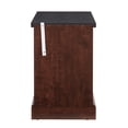 thumbnail image 6 of Rustic Barn Door End Table Nightstand with Adjustable Shelf, Farmhouse Side Table in White & Black 21.65x15.75x23.94 Inches, 6 of 15