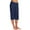 Blue, variant on YUEJUIR Yoga Capris with Pockets for Women Women Fashion Solid Color Cotton Flax Elastic Long Pants Beach Leisure Trousers Crop Length Pants Capris Pants for Women (Navy,XXXL)
