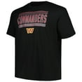 thumbnail image 2 of Men's Fanatics Black Washington Commanders Big & Tall Pop T-Shirt, 2 of 3