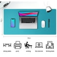 thumbnail image 2 of Aothia Leather Desk Pad ,Mouse Pad,Office Desk Mat,36 x 17" Turquoise Blue, 2 of 6