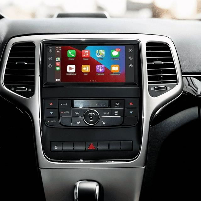 Stéréo de Voiture pour Jeep Grand Cherokee 2011-2013 - Android 15 2+64 Go, Écran Tactile IPS 7 Pouces, CarPlay/Android Auto + Caméra de Recul AHD & Microphone, GPS, Miroir Lien