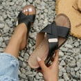 thumbnail image 6 of Viluyesy Womens Wedge Sandals, Open Toe Slip On Wide Width Summer Holiday Slide Shoes Black, 6 of 9