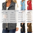 thumbnail image 2 of Women's Casual Cargo Vest Zip Up Sleeveless Drawstring Waist Utility Waistcoat Multi Pockets Outdoor Travel Layering Gilet Jacket Gray, 2 of 7