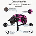 thumbnail image 6 of Bike Helmet with USB Rechargeable Rear Light Detachable Magnetic Goggles Removable Sun Visor Mountain & Road Bicycle Helmets for Men Women Adult Cycling, 6 of 9