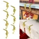 thumbnail image 1 of Gancho para el soporte de la media navideña | Ganchos de decoración navideña de hierro dorado, gancho resistente sobre la puerta para coronas, acabado liso, 16x10x5cm, puede aguantar hasta 10, 1 of 6