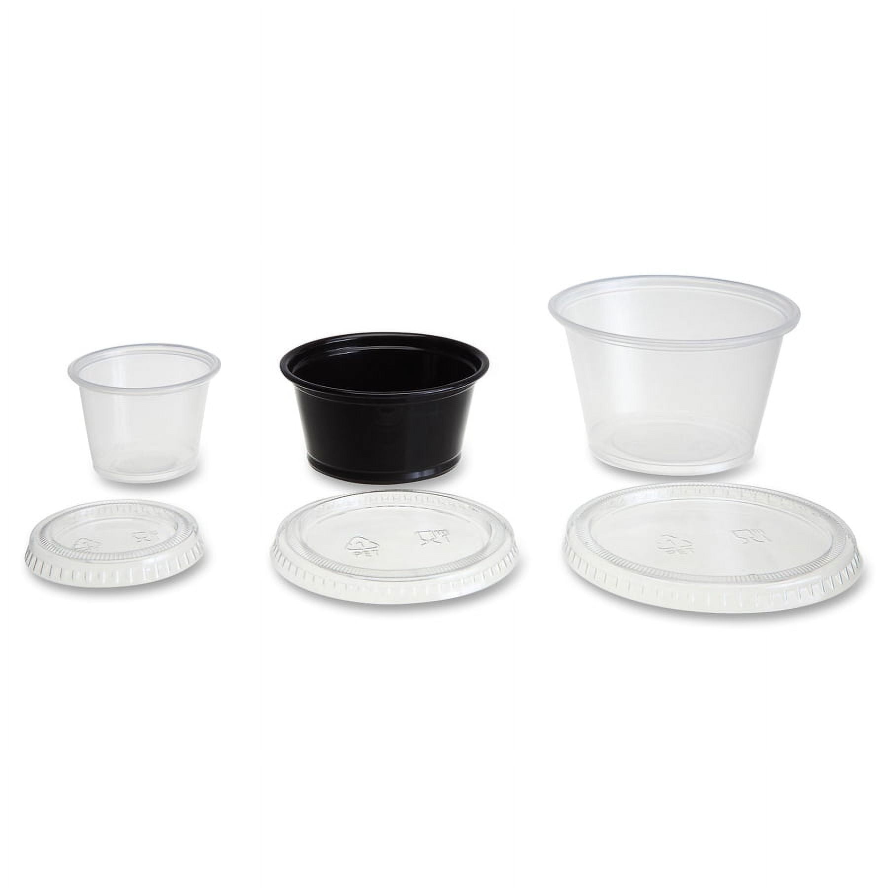 Genuine Joe Portion Cup Lid - 50 / Carton - Transparent, Clear