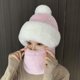 thumbnail image 3 of Bufanda y gorro a prueba de viento para mujer 2 en 1, bufanda de franela para mujer, gorro de esquí cálido para invierno, gorro de ciclismo, bufanda, gorro, protección para las orejas,, 3 of 4